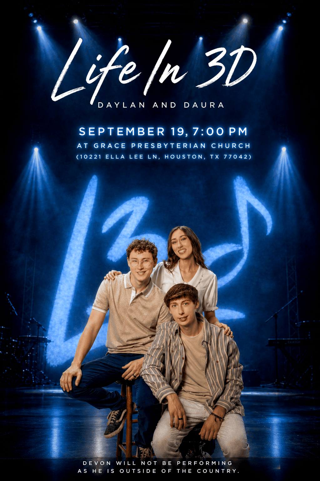 Life in 3D Benefit Concert poster